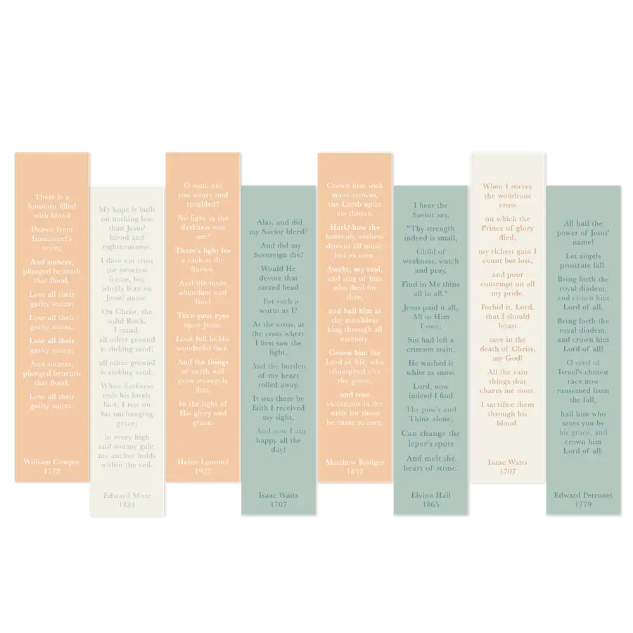 Spring Hymn Bookmark Set